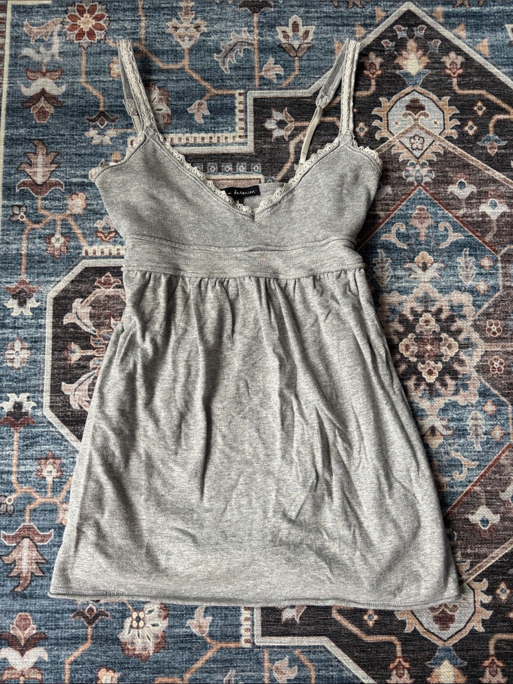 Lace grey babydoll top